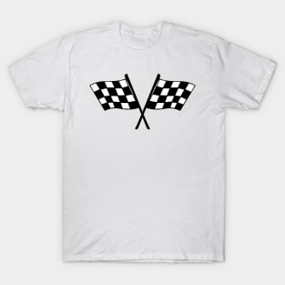 Checkered Black and White Racing Flags T-Shirt